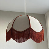 Abat-Jour Vintage com Franjas Terracota