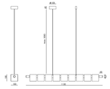 Candeeiro Teto Cubic C1344/L 1125