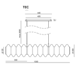 Candeeiro Teto Vitree C1346/L 1125