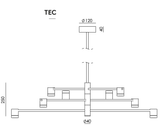Candeeiro Teto Tea C1337/8 1125