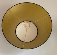 Abat-Jour Cónico 48 cm Seda/Dourado