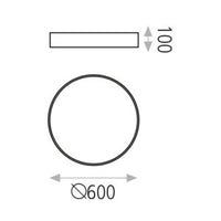 Plafon Isia Branco 60 cm LED